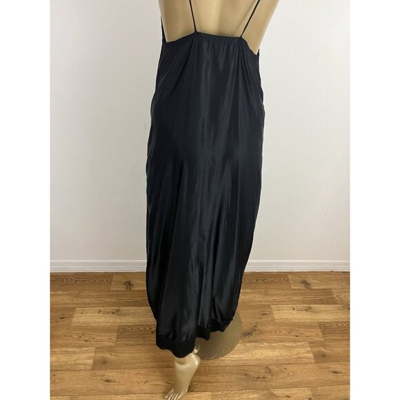 Vintage Nightwinds Women's XS Black Long Nightgown Full Length Nylon Rayon Blend - Picture 8 of 11